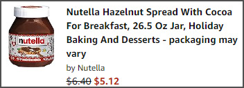 Nutella at Checkout
