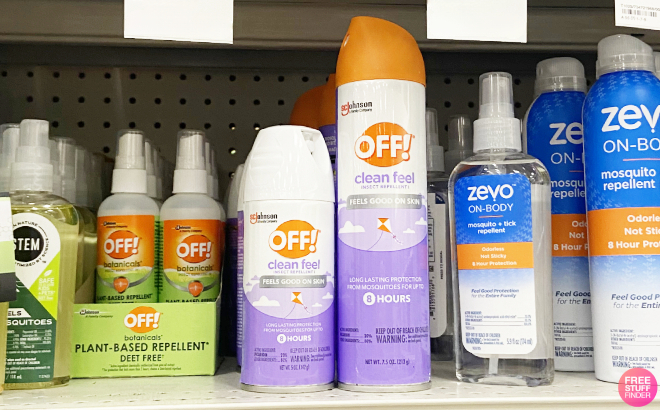 OFF Clean Feel Aerosol Insect Repellent on Shelf