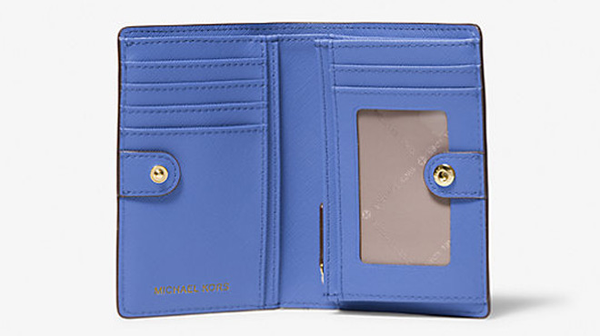 Oxford Blue Michael Kors Saffiano Medium Leather Wallet