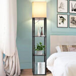 PARTPHONER Floor Lamp with Shelves