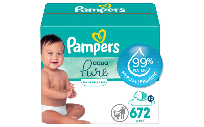 Pampers Aqua Pure Baby Wipes 672 Count