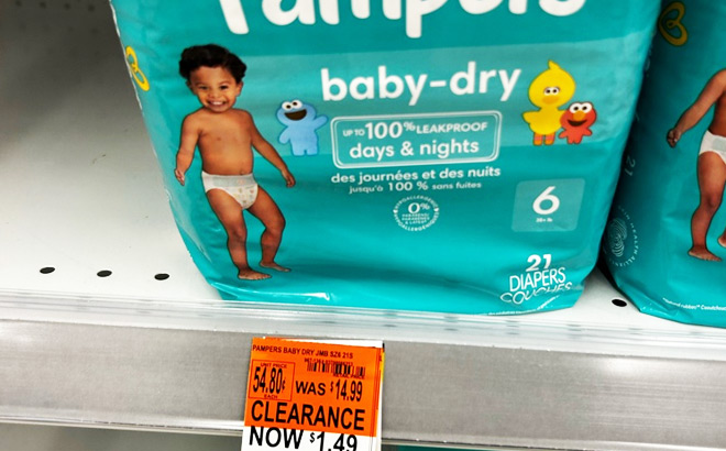 Pampers Dry on Clearance at Walgreens