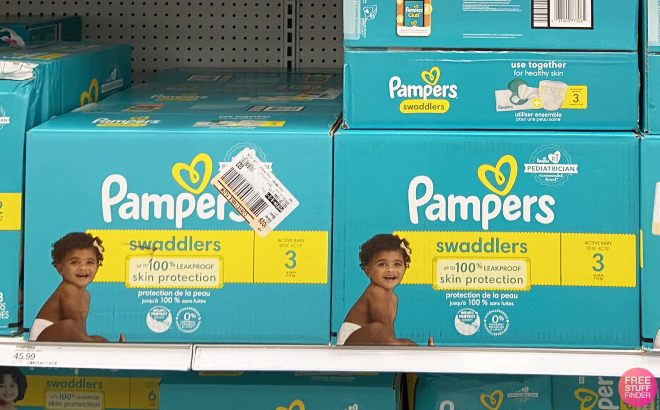 Pampers Swaddlers Diapers Size 3 on Shelf