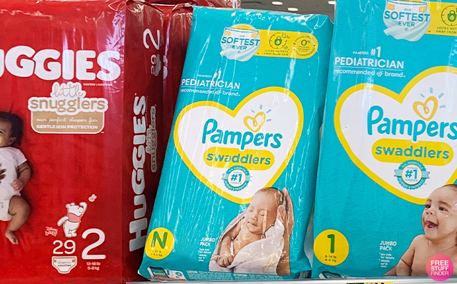 Pampers Swaddlers Diapers in Store