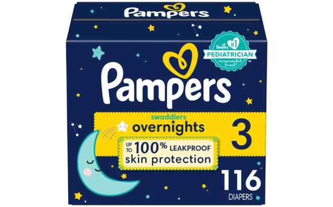 Pampers Swaddlers Overnights Diapers Size 3