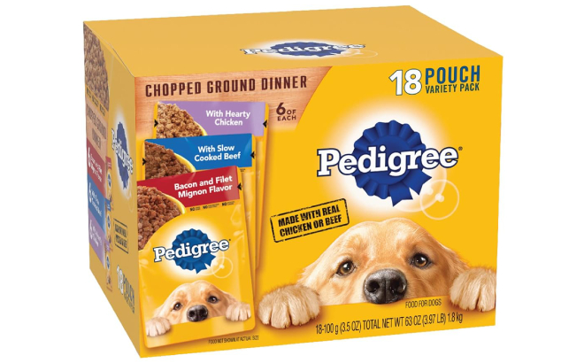 Pedigree Adult Soft Wet Dog Food 18 Pack