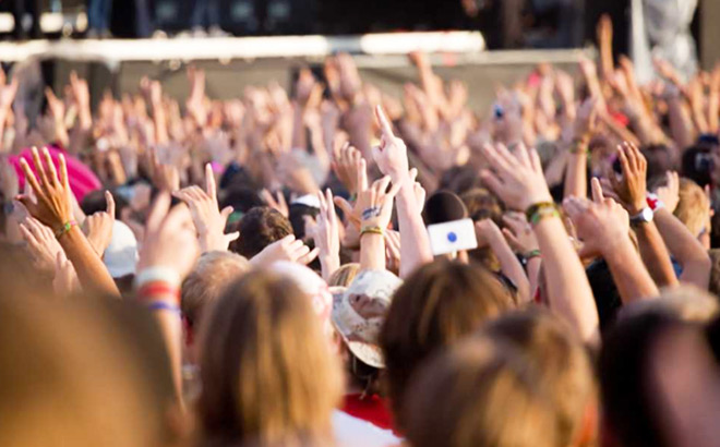 People Enjoying Music at Festival