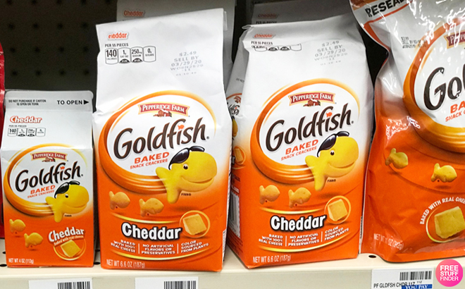 Pepperidge Farm Goldfish Crackers on a Shelf