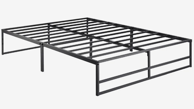 Queen Aula Storage Metal Platform Bed