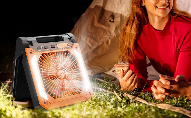 Rechargeable Solar Powered Portable Fan