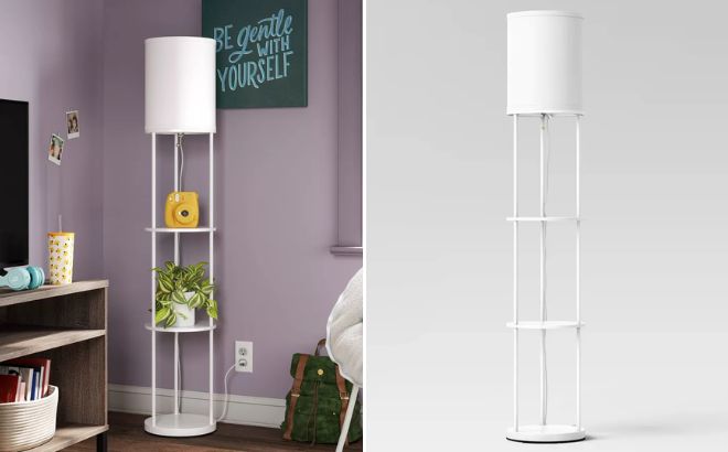 Room Essentials Shelf Floor Lamp