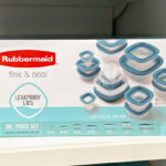 Rubbermaid 36 Piece Storage Set on a Shelf