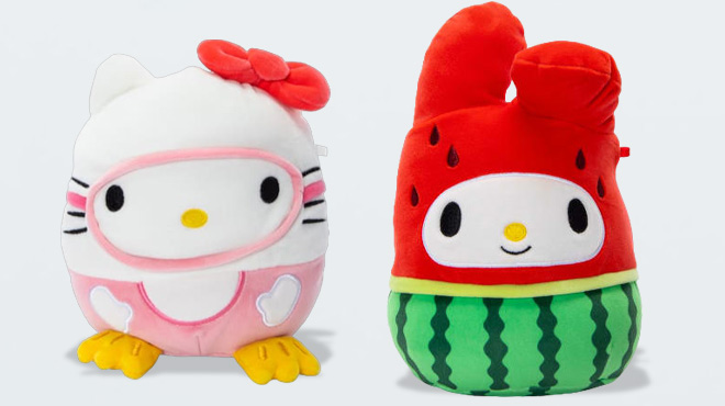 Sanri0 Summer Squishmallows Hello Kitty and My Melody