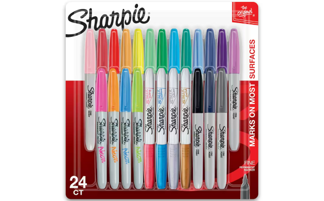 Sharpie Mixed Style Fine Tip Permanent Marker 24 Count Set