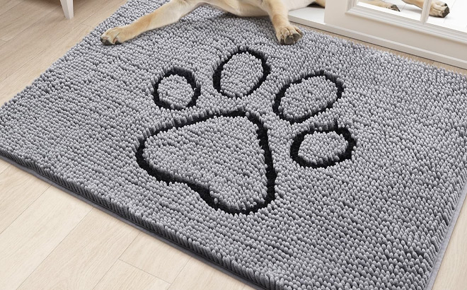 Smiry Dog Door Mat for Muddy Paws