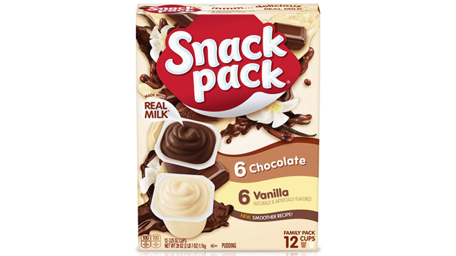 Snack Pack Sugar Free Juicy Gels 12 Count Chocolate and Vanilla