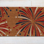 Sun Squad American Fireworks Doormat Natural on the Floor