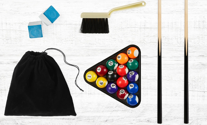 Tabletop Billiard Set and Its Contents