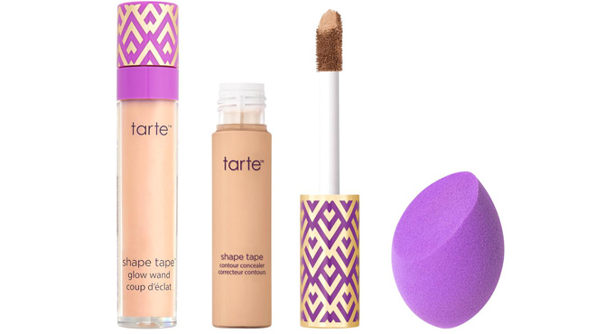 Tarte 3 Piece Shape Tape Concealer Glow Wand Sponge Set