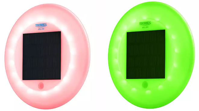 Techko Outdoor Solar Multi Colored Pool Lights 2 pc