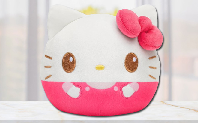 Teeturtle Hello Kitty 4 Reversible Plushie Showing a Happy Face