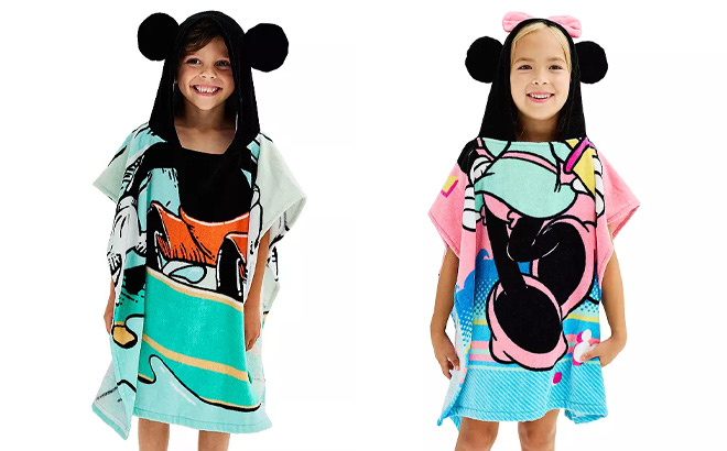 The Big One Kids Disneys Hooded Towel Poncho