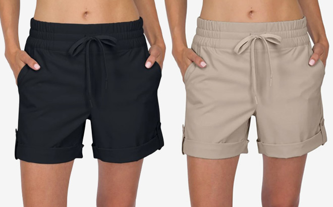 Three Sixty Six Womens Go To Golf Shorts in 2 Colors