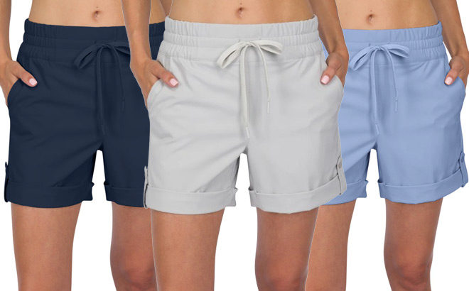 Three Sixty Six Womens Go To Golf Shorts in 3 Colors