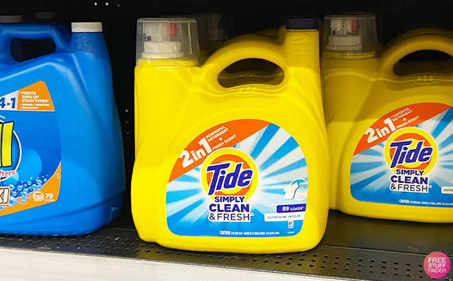 Tide Simply Clean Laundry Detergent on the Shelf