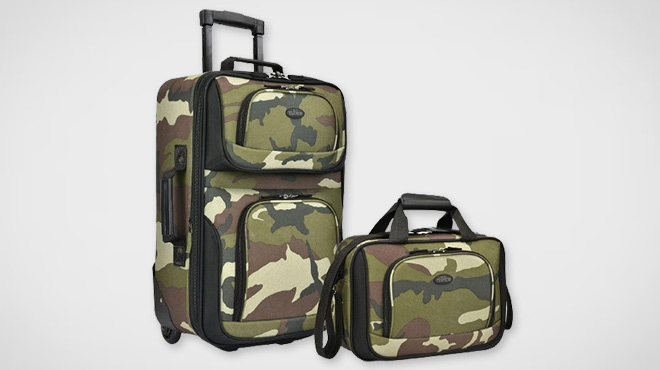 U.S. Traveler Rio Carry-On 2-Piece Set in Camouflage