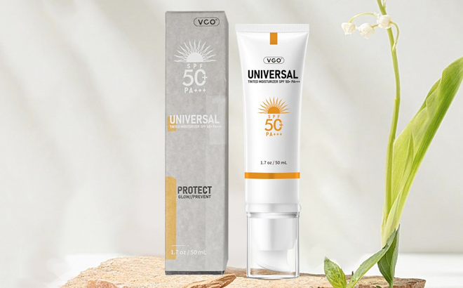 VGO Tinted Sunscreen for Face SPF 50 Hydrating Sun Essence Face Sunscreen