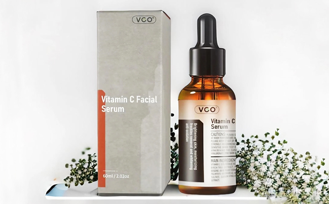 VGO Vitamin C Facial Serum on a Table