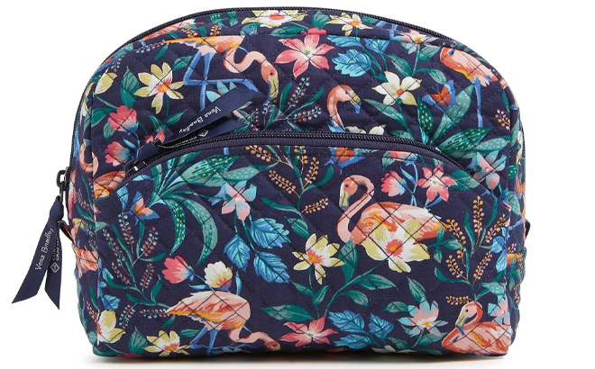 Vera Bradley Flamingo Garden Large Cosmetic Bag