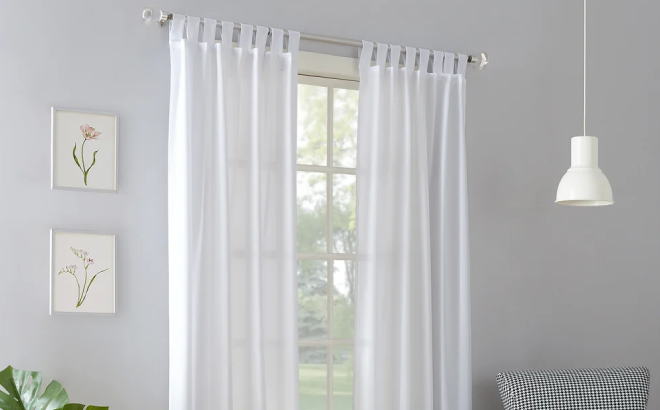 Wayfair Basics Brekke Semi Sheer Tab Top Curtain Panel