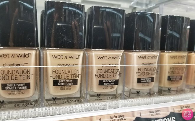 Wet n Wild Photo Focus Liquid Foundations on Shelf