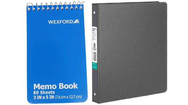 Wexford Memo Book and Round Ring Binder