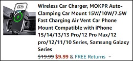 Wireless Car Charger Checkout