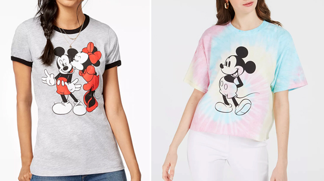 Women Wearing Disney Juniors Tees