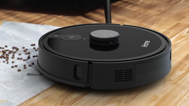 iHome AutoVac Nova S1 Robot Vacuum Cleaning a Room