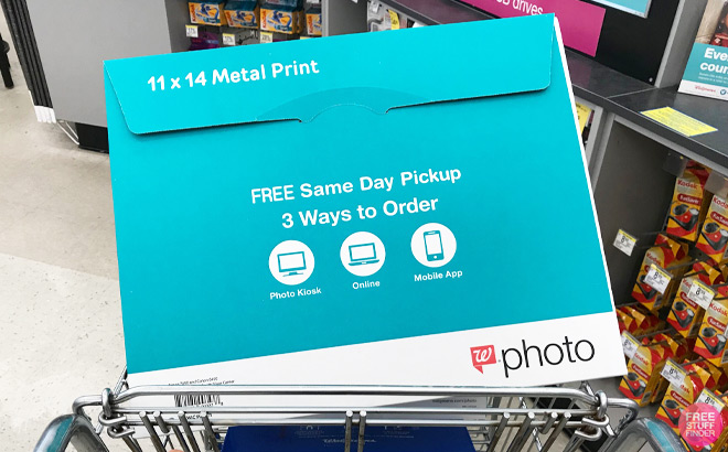 11×14 Metal Photo Print on a Cart at Walgreens