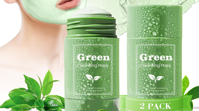 2 Pack Green Tea Clay Face Mask