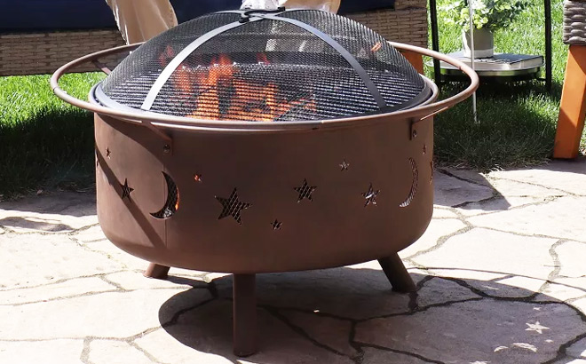 30 Inch Cosmic Stars and Moons Fire Pit