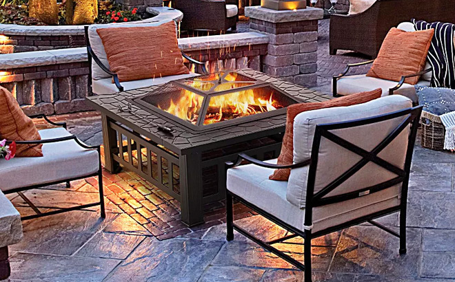 32 Inch Square Table Fire Pit