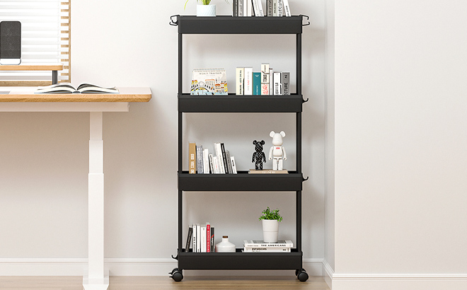 4 Tier Slim Rolling Storage Cart