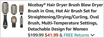 4 in 1 Hair Dryer Brush Checkout