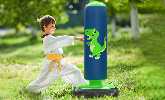 48 Inch Stable Inflatable Dinosaur Boxing Bag for Kids