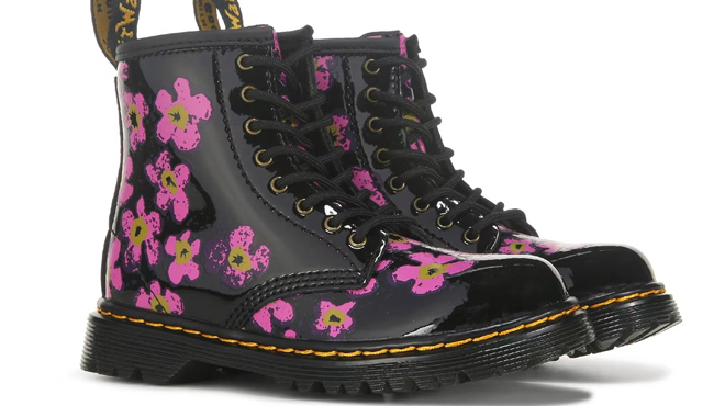 A Pair of Dr Martens Kids 1460 Combat Boots