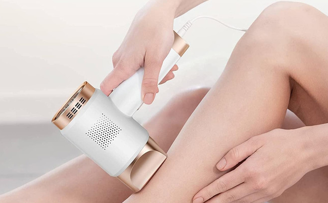 A Person Holding Aopvui IPL Laser Hair Removal