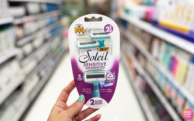 A Person Holding BIC Soleil Escape Womens Razors