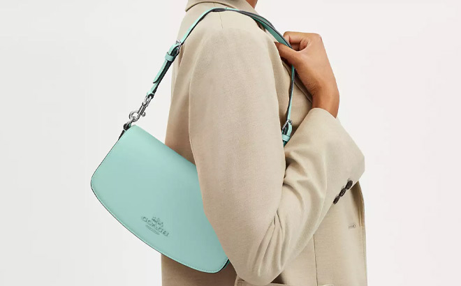 A Person Holding Coach Outlet Andrea Shoulder Bag